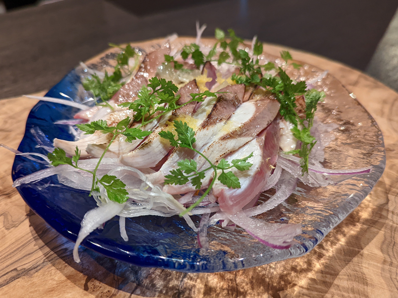 ふくらぎの炙りカルパッチョ