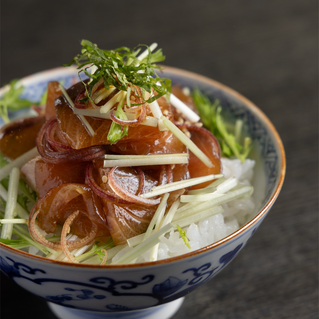 香味野菜とひみ寒ぶりの漬け丼